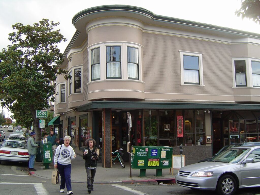 Storefront of Peet's Coffee original store at Vine and Walnut in Berkeley