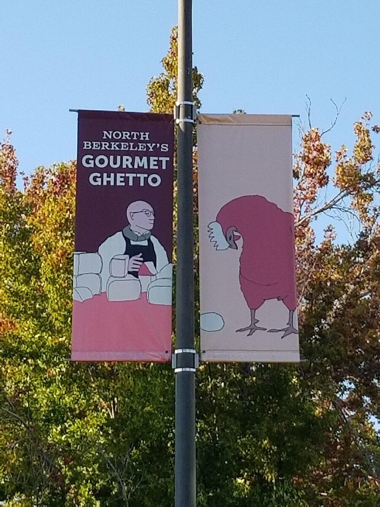 Gourmet Ghetto sign in North Berkeley