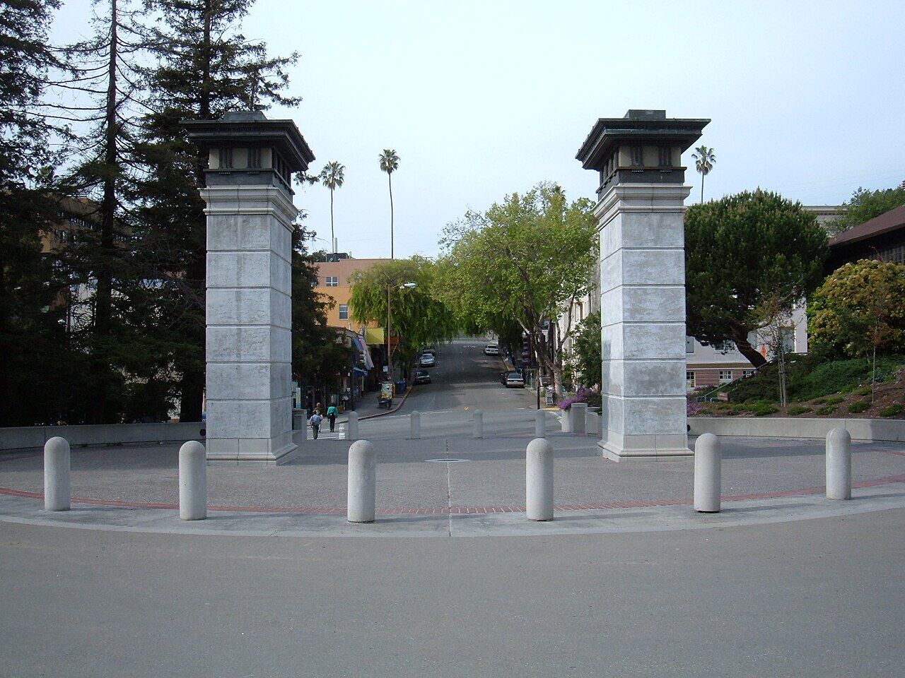 UC Berkeley North Gate stone pillars entrance